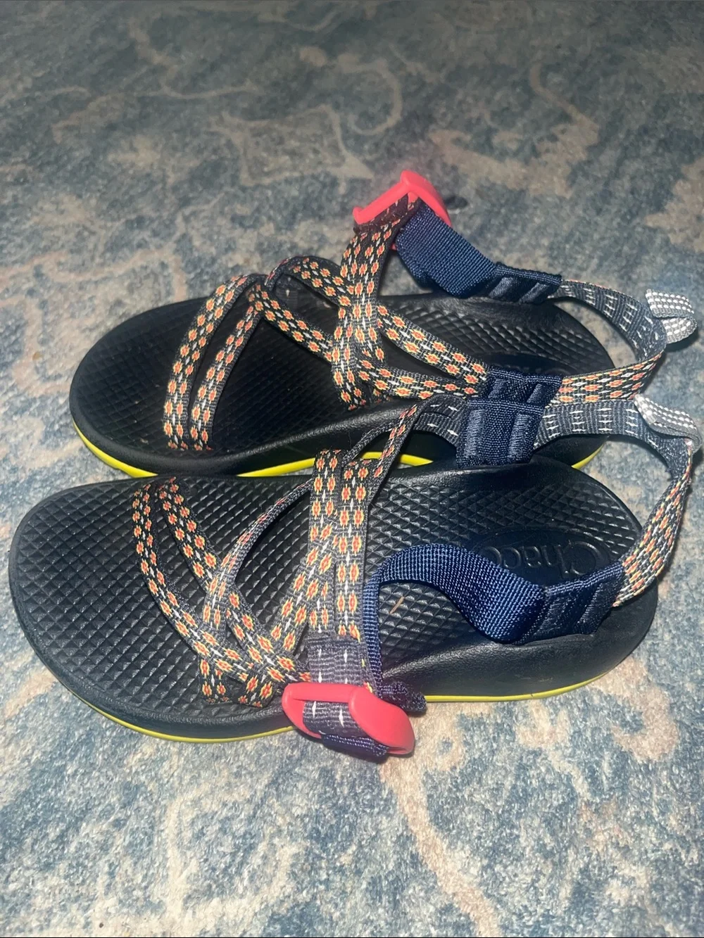 Chaco Black Sandals with multicolored straps children’s size 1